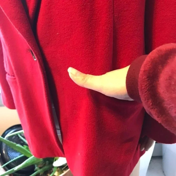 Harve’ Benard Pour La Famme Wool Blend 1 Button Women Coat Blazer Size Xl Pocket - Picture 5 of 6